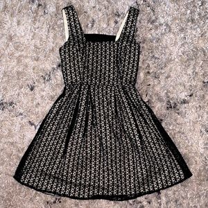 Black and Nude Lace Dress